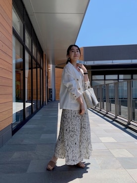 「Chez toi（シェトワ）のアイテム（テーラードジャケット）」を使った、TAKAOKAさん（レディース・156cm）の春コーディネート