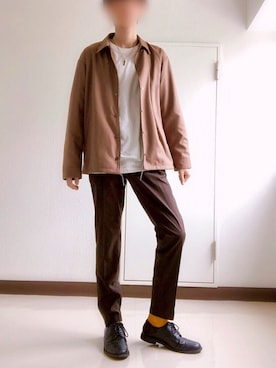 「NANO universe（ナノユニバース）のアイテム」を使った、りゅーたろ(相互)さん（メンズ・173cm）の秋コーディネート