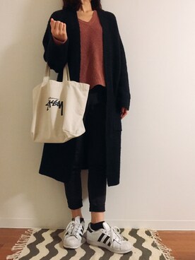 「smart（スマート）のアイテム」を使った、na◡̈さん（レディース・160cm）の冬コーディネート