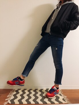 na◡̈さん（レディース・160cm）の冬コーディネート