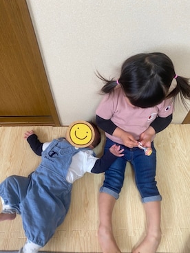 「kids」｜「アイテム（サロペット/オーバーオール）」を使った、R.Eさん（キッズ・90cm）の春コーディネート