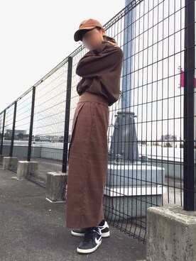 「NIKE（ナイキ）のNIKE/ナイキ グランドテラス 654495（スニーカー）」を使った、宮澤茜さん（レディース・152cm）の秋コーディネート
