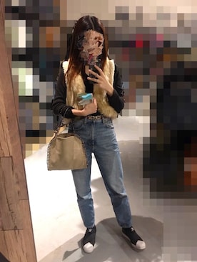 「Rodeo Crowns（ロデオクラウンズ）のアイテム（その他アウター）」を使った、A-miさん（レディース・160cm）の秋コーディネート