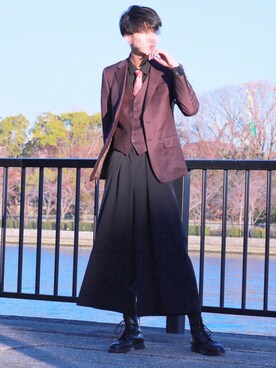 WACKO MARIA（ワコマリア）のスーツベストを使った人気ファッション 