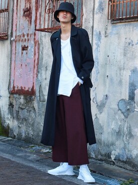 ＜BED J.W FORD＞THERMAL LONG SLEEVE/ｶｯﾄｿｰ.を使ったメンズコーディネート