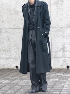 「shiyoh」｜「アイテム（ライダースジャケット）」を使った、Ryoさん（メンズ・186cm）の冬コーディネート