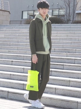 【美品】PUBLIC TOKYO 19AW スーパー120's メルトンウール スーパー120'sメルトンウールフルジップショートブルゾンを使っ