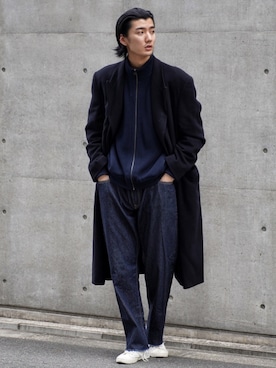 「VALENTINO GARAVANI（バレンティノガラバーニ）のアイテム（ダウンジャケット/コート）」を使った、Ryoさん（メンズ・186cm）の冬コーディネート