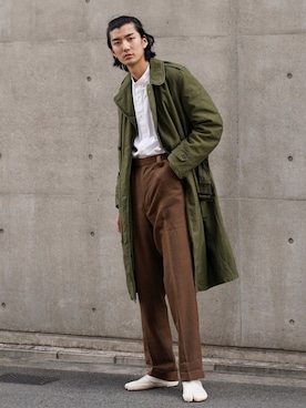 「軍物」｜「アイテム（その他）」を使った、Ryoさん（メンズ・186cm）の冬コーディネート