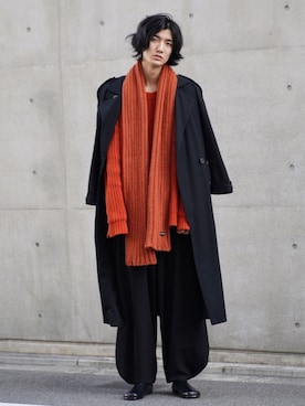 「TROVE（トローヴ）のアイテム（パンツ）」を使った、Ryoさん（メンズ・186cm）の冬コーディネート
