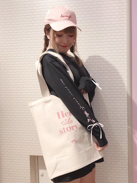 「Honey Salon（ハニーサロン）のアイテム」を使った、れいなさん（レディース・160cm）の夏コーディネート
