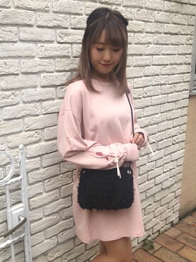 「Honey Salon（ハニーサロン）のアイテム」を使った、れいなさん（レディース・160cm）の秋コーディネート