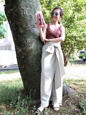 武智志穂さん（レディース・157cm）の春コーディネート