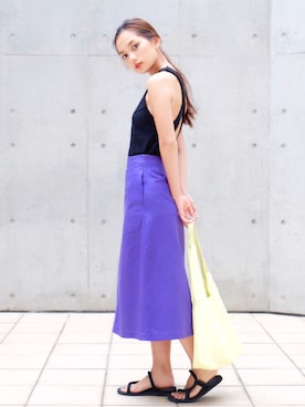 武智志穂さん（レディース・157cm）の夏コーディネート