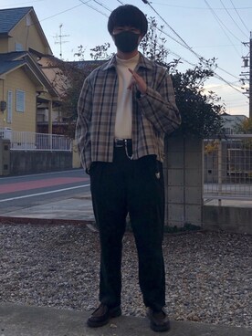 「417 EDIFICE（フォーワンセブンエディフィス）のアイテム（その他パンツ）」を使った、ひび。。さん（メンズ・170cm）の冬コーディネート