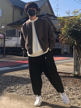 「ノーカラージャケット」｜ひび。。さん（メンズ・170cm）の冬コーディネート