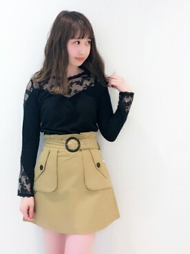 「#レース」｜dazzlin SHOP STAFFさん（レディース・160cm）の冬コーディネート