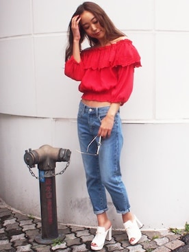 「#オフショル」｜dazzlin SHOP STAFFさん（レディース・162cm）の春コーディネート