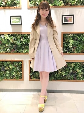 「＃ワンピース」｜「アイテム（ジャケット/アウター）」を使った、dazzlin SHOP STAFFさん（レディース・150cm）の春コーディネート