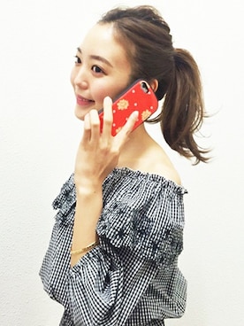 「dazzlin（ダズリン）のアイテム（PC・スマホグッズ/家電）」を使った、dazzlin SHOP STAFFさん（レディース・165cm）の春コーディネート