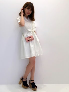 「dazzlin（ダズリン）のアイテム（PC・スマホグッズ/家電）」を使った、dazzlin SHOP STAFFさん（レディース・160cm）の春コーディネート