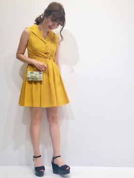 「dazzlin（ダズリン）のアイテム（PC・スマホグッズ/家電）」を使った、dazzlin SHOP STAFFさん（レディース・162cm）の春コーディネート