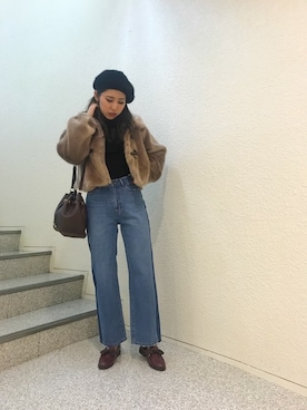 「おとなコーデ」｜「アイテム（その他アウター）」を使った、dazzlin SHOP STAFFさん（レディース・164cm）の秋コーディネート