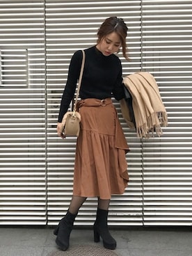 「ラップスカート」｜dazzlin SHOP STAFFさん（レディース・164cm）の秋コーディネート