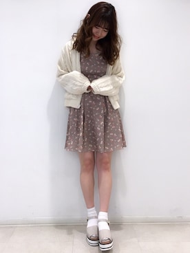 「dazzlin（ダズリン）のアイテム（ブルゾン）」を使った、dazzlin SHOP STAFFさん（レディース・160cm）の冬コーディネート