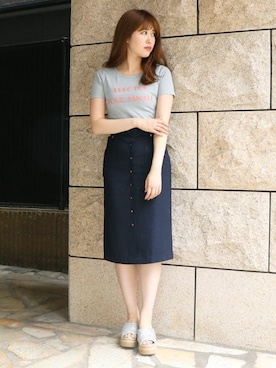 「ナロースカート」｜dazzlin SHOP STAFFさん（レディース・162cm）の夏コーディネート