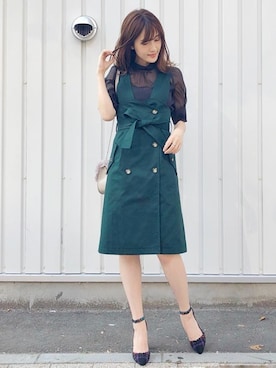 「トレンチ風」｜dazzlin SHOP STAFFさん（レディース・165cm）の夏コーディネート