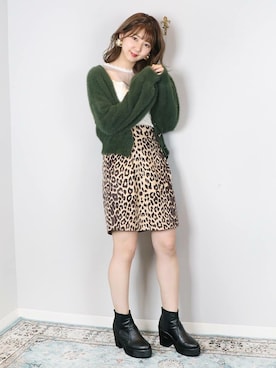「アイテム（スカート、その他）」を使った、dazzlin SHOP STAFFさん（レディース・155cm）の秋コーディネート