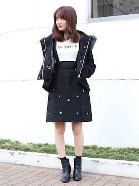dazzlin SHOP STAFFさん（レディース・150cm）の冬コーディネート