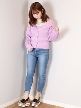 「アイテム（アンサンブル）」を使った、dazzlin SHOP STAFFさん（レディース・156cm）の冬コーディネート