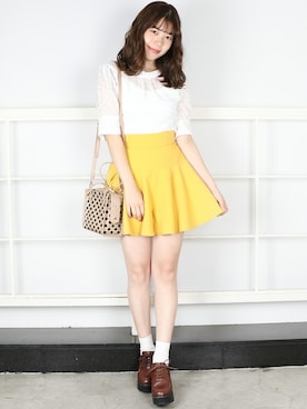 「dazzlin（ダズリン）のアイテム（バッグ）」を使った、dazzlin SHOP STAFFさん（レディース・162cm）の冬コーディネート