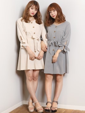 「ミニワンピ」｜dazzlin SHOP STAFFさん（レディース・162cm）の春コーディネート