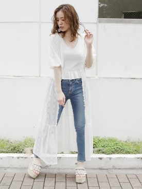 dazzlin SHOP STAFFさん（レディース・158cm）の夏コーディネート