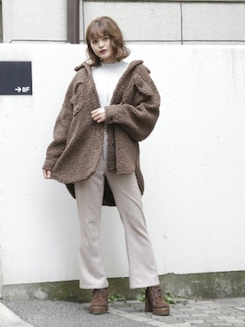 「dazzlin（ダズリン）のアイテム（ブルゾン）」を使った、dazzlin SHOP STAFFさん（レディース・162cm）の秋コーディネート