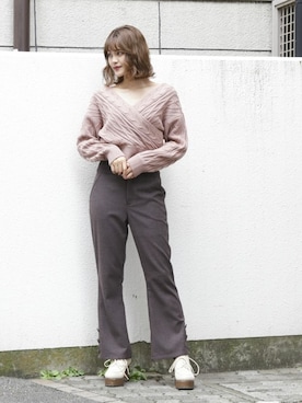 「dazzlin（ダズリン）のアイテム（パンツ）」を使った、dazzlin SHOP STAFFさん（レディース・162cm）の秋コーディネート