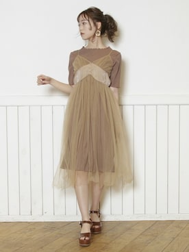 「チュール」｜dazzlin SHOP STAFFさん（レディース・153cm）の春コーディネート