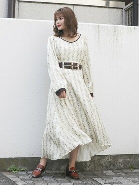 「dazzlin（ダズリン）のビットローファー（ローファー）」を使った、dazzlin SHOP STAFFさん（レディース・162cm）の夏コーディネート
