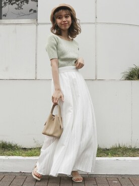 「dazzlin（ダズリン）のメニーストラップサンダル【WEB限定】（サンダル）」を使った、dazzlin SHOP STAFFさん（レディース・148cm）の夏コーディネート