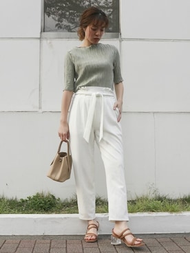 「dazzlin（ダズリン）のメニーストラップサンダル【WEB限定】（サンダル）」を使った、dazzlin SHOP STAFFさん（レディース・158cm）の夏コーディネート