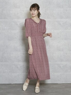 「dazzlin（ダズリン）のビットローファー（ローファー）」を使った、dazzlin SHOP STAFFさん（レディース・162cm）の夏コーディネート