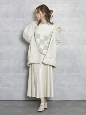 「dazzlin（ダズリン）のビットローファー（ローファー）」を使った、dazzlin SHOP STAFFさん（レディース・153cm）の秋コーディネート