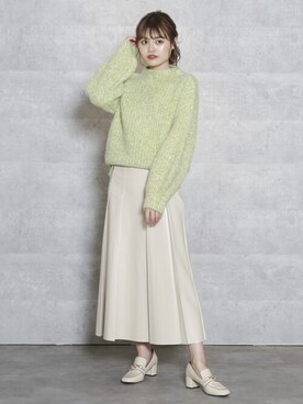 「dazzlin（ダズリン）のビットローファー（ローファー）」を使った、dazzlin SHOP STAFFさん（レディース・162cm）の秋コーディネート