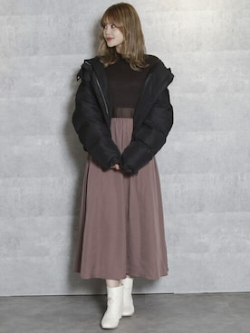 「dazzlin（ダズリン）のアイテム（ブーツ）」を使った、dazzlin SHOP STAFFさん（レディース・160cm）の秋コーディネート