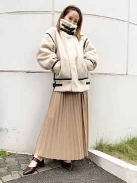 「dazzlin（ダズリン）のアイテム（ブルゾン）」を使った、dazzlin SHOP STAFFさん（レディース・148cm）の秋コーディネート