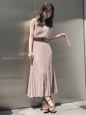 「アイテム（ワンピース、ピンク系）」を使った、dazzlin SHOP STAFFさん（レディース・148cm）の夏コーディネート