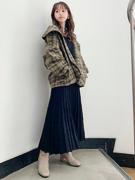 「アイテム（その他アウター、その他）」を使った、dazzlin SHOP STAFFさん（レディース・148cm）の秋コーディネート